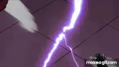 anime character lightning attack