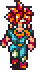 Pixel Art Character with Spiky Hair
