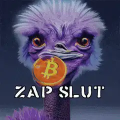 Purple Ostrich Bitcoin Zap Slut