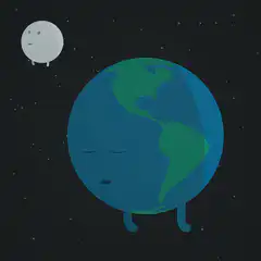 Sleeping Earth and Moon