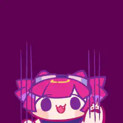chibi girl puppet jumping