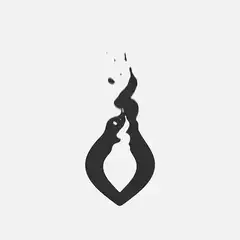 Black flame icon animation
