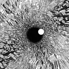 black and white abstract tunnel vortex