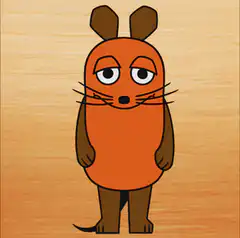 Orange cartoon mouse face change