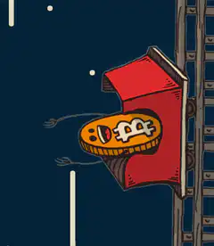 Bitcoin character climbing ladder