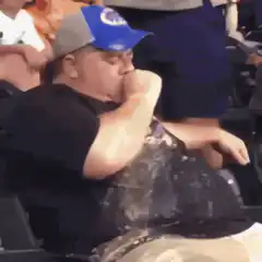 Man sleeping with drool on shirt