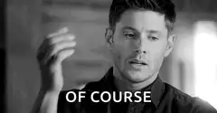Jensen Ackles facepalm of course