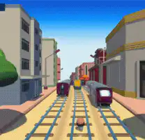 pixel art train game