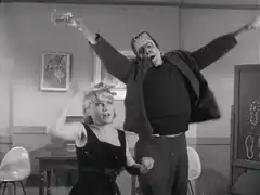 Frankenstein and Bride dancing