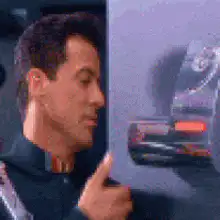 Commander Riker gives a thumbs up