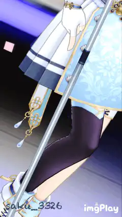 Anime girl singing on stage