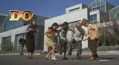 Kids stomping on cockroaches