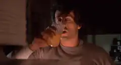 Man drinking orange juice
