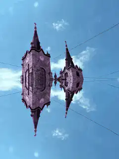 Upside down clock tower