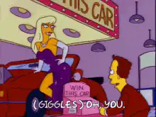 Car Saleswoman Giggles at Homer