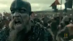 Vikings warriors screaming battle cry