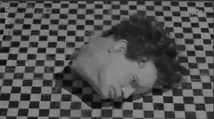 Head on a checkerboard