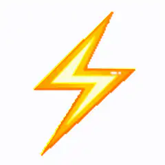 Pixel art lightning bolt animation