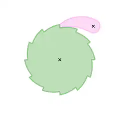 Green gear and pink lever animation