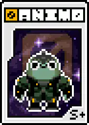 pixel art frog character card