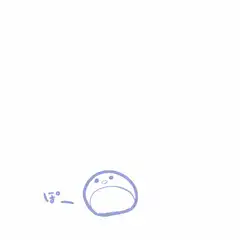 blue blob character popping up