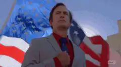 Saul Goodman American Flag Pose