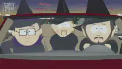South Park boys in a car