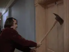 Jack Nicholson axe door