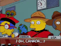 Milhouse sings Oh Canada