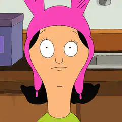 Tina Belcher in pink bunny hat