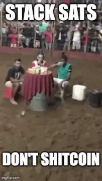 Stack Sats Don't Shitcoin Bull Meme