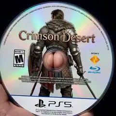 Crimson Desert PS5 disc with butt hole