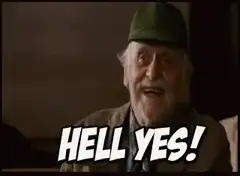 Old man says hell yes