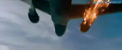 Plane wing on fire and screaming flight attendant