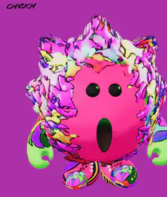 Colorful 3D character spinning