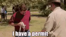 Ron Swanson I have a permit