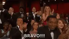 Audience clapping and cheering bravo