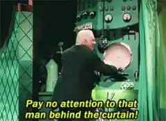 Man behind the curtain