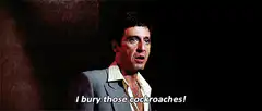 I bury those cockroaches!