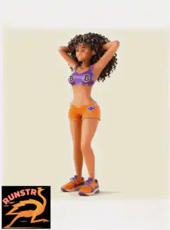 3D animated woman dancing