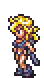 pixel art blonde woman dancing