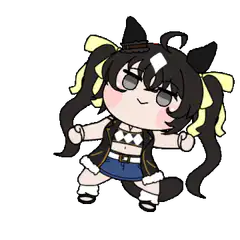 chibi horse girl dancing