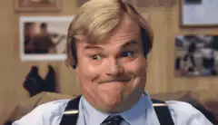 Jack Black smirking and winking