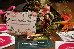 Mother's Day cards and flowers