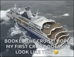 Cruise ship deck peeling off