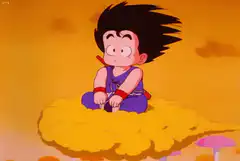 Goku on Nimbus Cloud