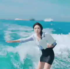 Businesswoman surfing with laptop