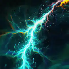 Colorful lightning bolts