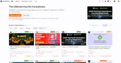 Upwork hackathon listings page scrolling
