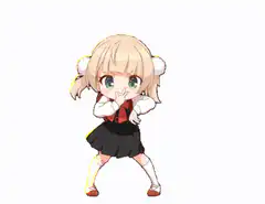 Chibi anime girl dancing